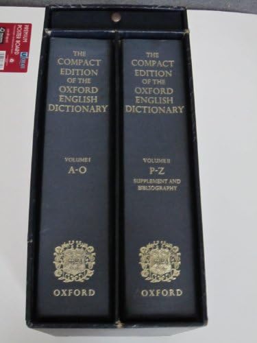 Compact Edition of the Oxford English Dictionary (2 Volumes